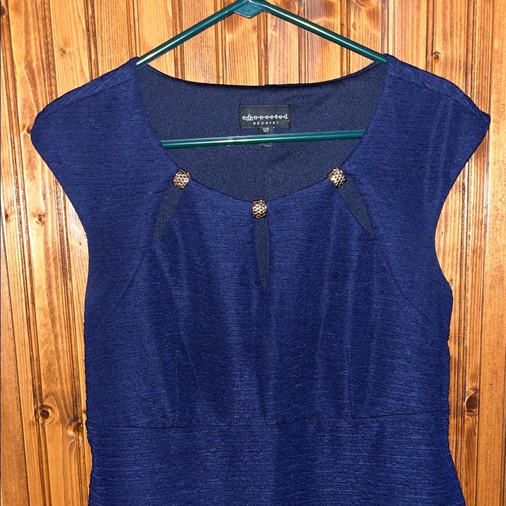 CAbi Royal Blue Cap Sleeve Dress